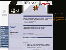 Tablet Screenshot of cagnes-echecs.com